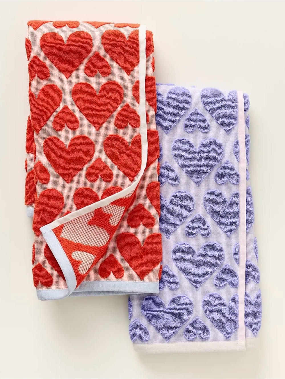 NWT Anthropologie Icon Jacquard Dish Towels Set of 2 ❤️💜
